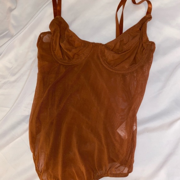 Mendocino Orange sheer bodysuit - Picture 2 of 5